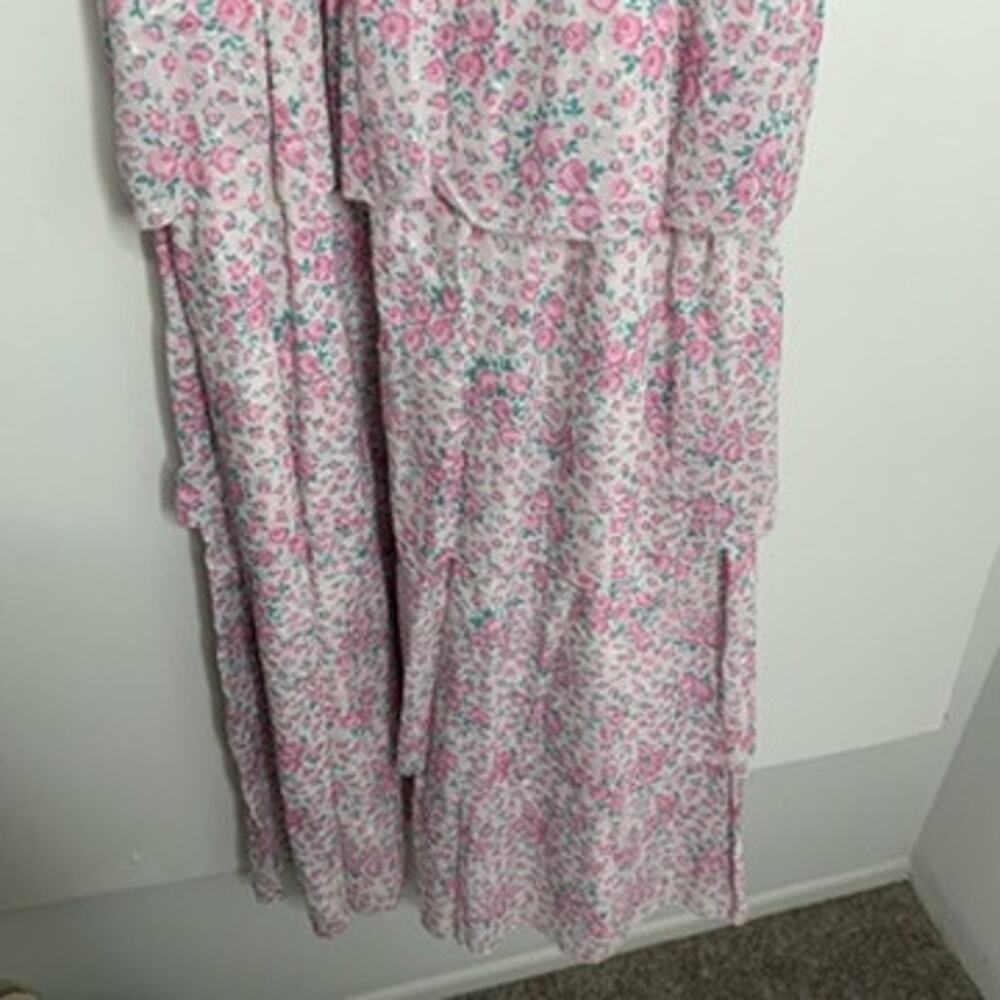 Love Shack Fancy Caressa Maxi Dress Candy Heart Pink Floral Womens New Large - Picture 12 of 16